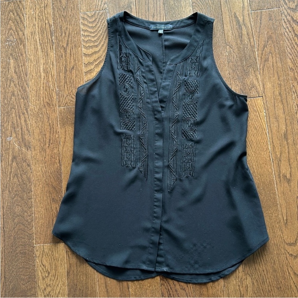 Sanctuary Sleeveless Tunic Black Top - Size M- Excellent Condition